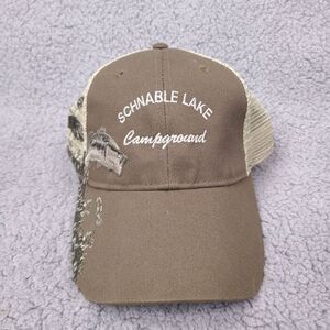 Schnable Lake Campground Michigan Hat Cap Adjustable Mesh Trucker‎ Fishing